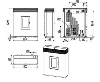 Piecyk na pelet Philo Comfort Air 14 kW